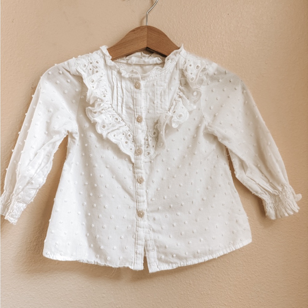 Zara eyelet blouse